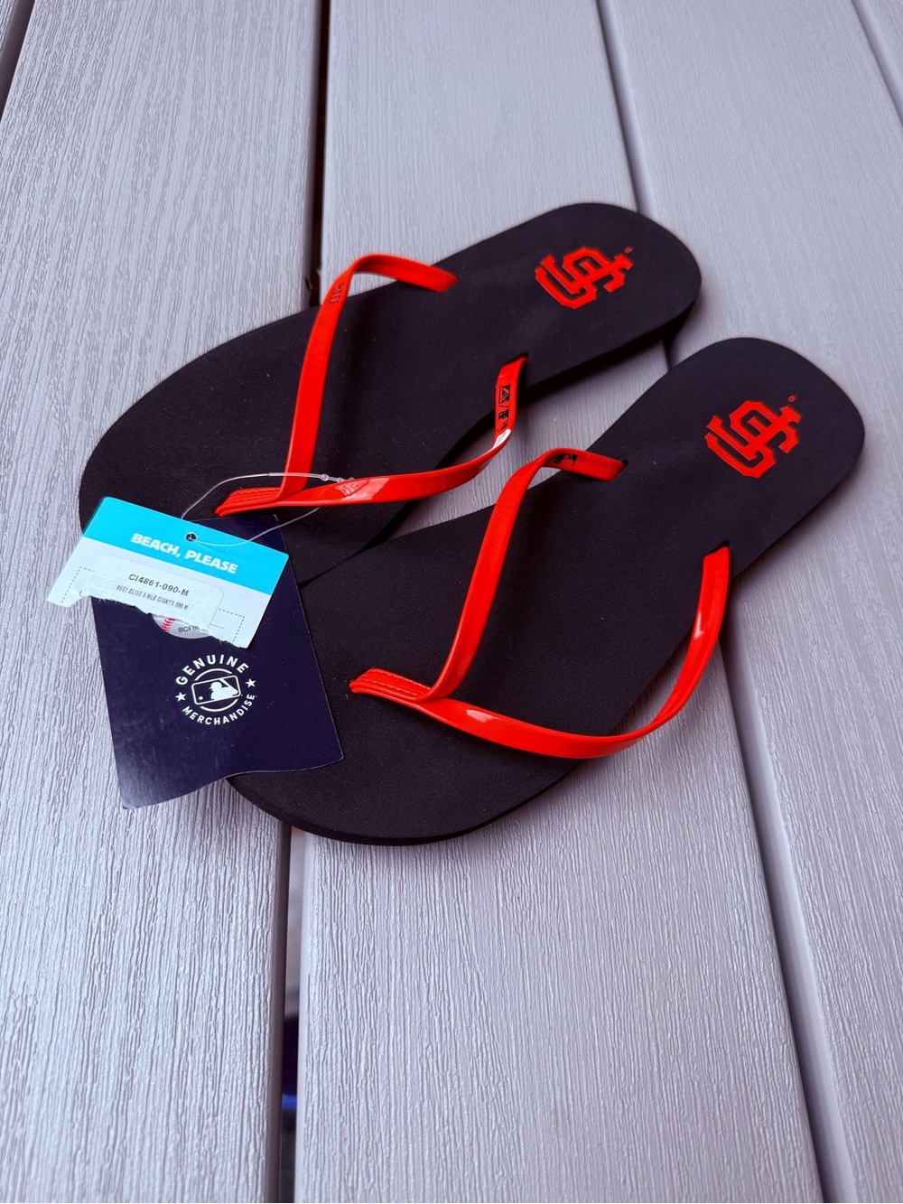 Reef Bliss x MLB San Francisco Giants Flip Flops Women’s 9 NWT